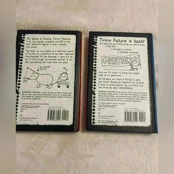Timmy Failure Hardcover books Number 1 & 2 by Stephan Pastis. NWOT - Picture 4 of 7